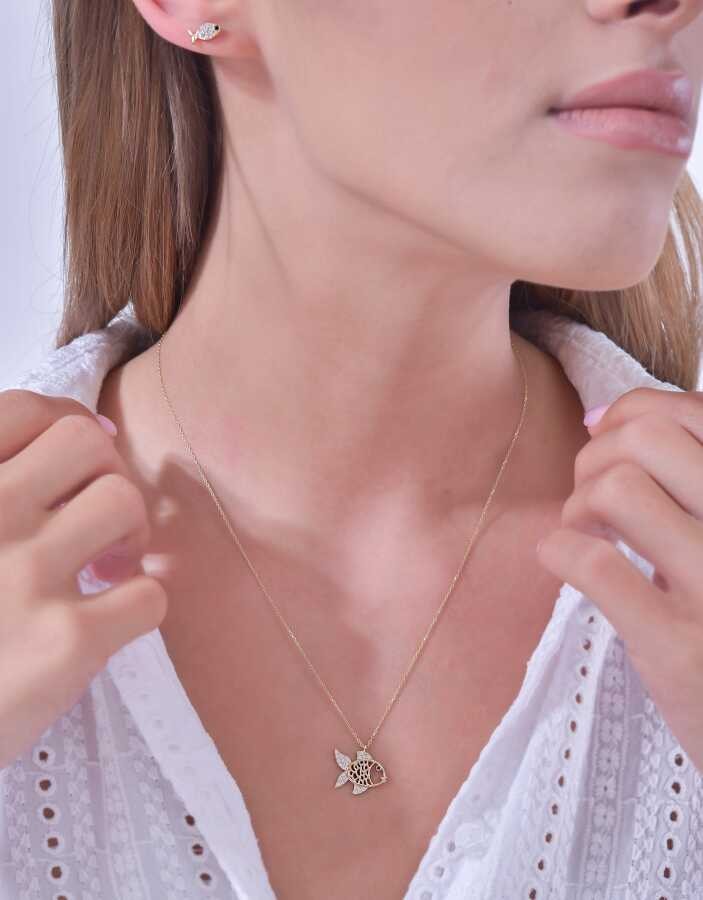 Gold Fish Necklace