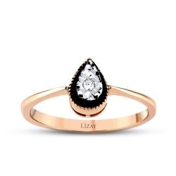 0.02 Carat Diamond Pear Trend Ring