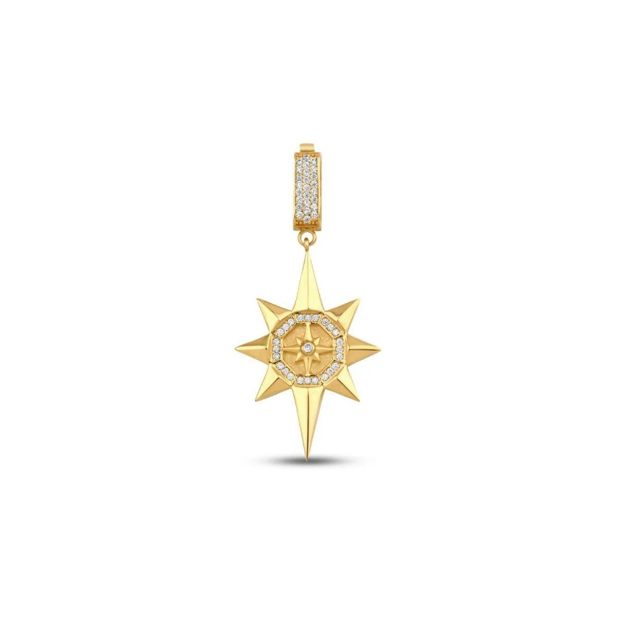 Gold North Star Charm