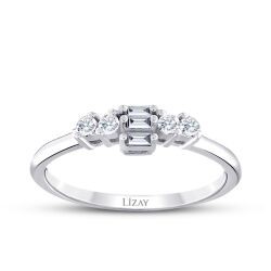 0.21 Carat Diamond Baguette Ring