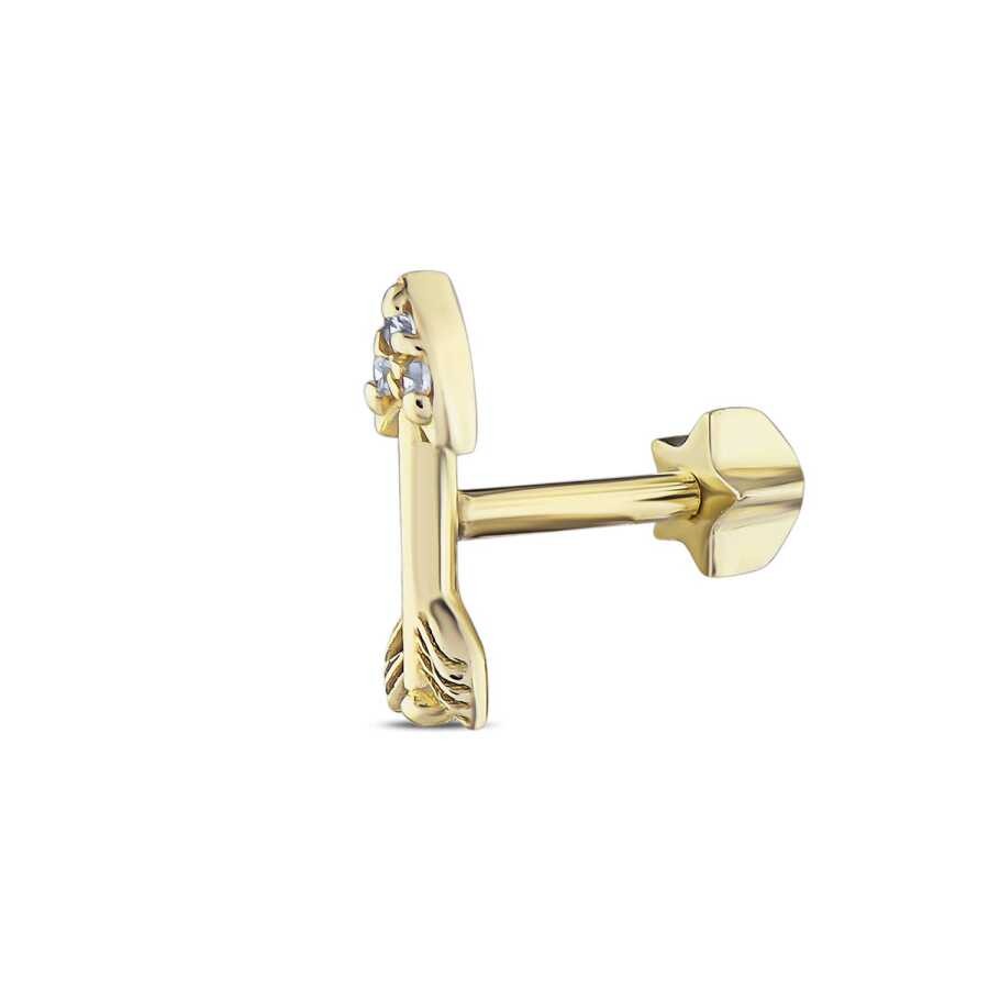 Gold Arrow Tragus Earring