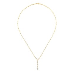Gold Row Stone Necklace