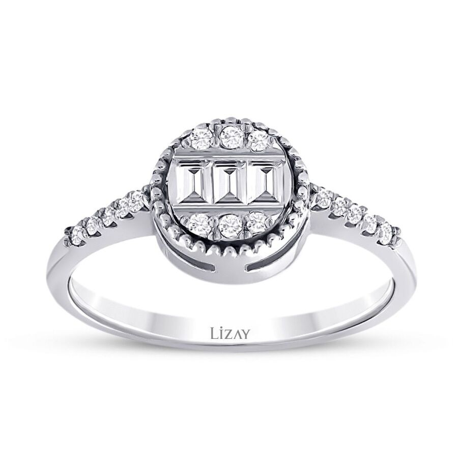 0.16 Carat Diamond Baguette Ring