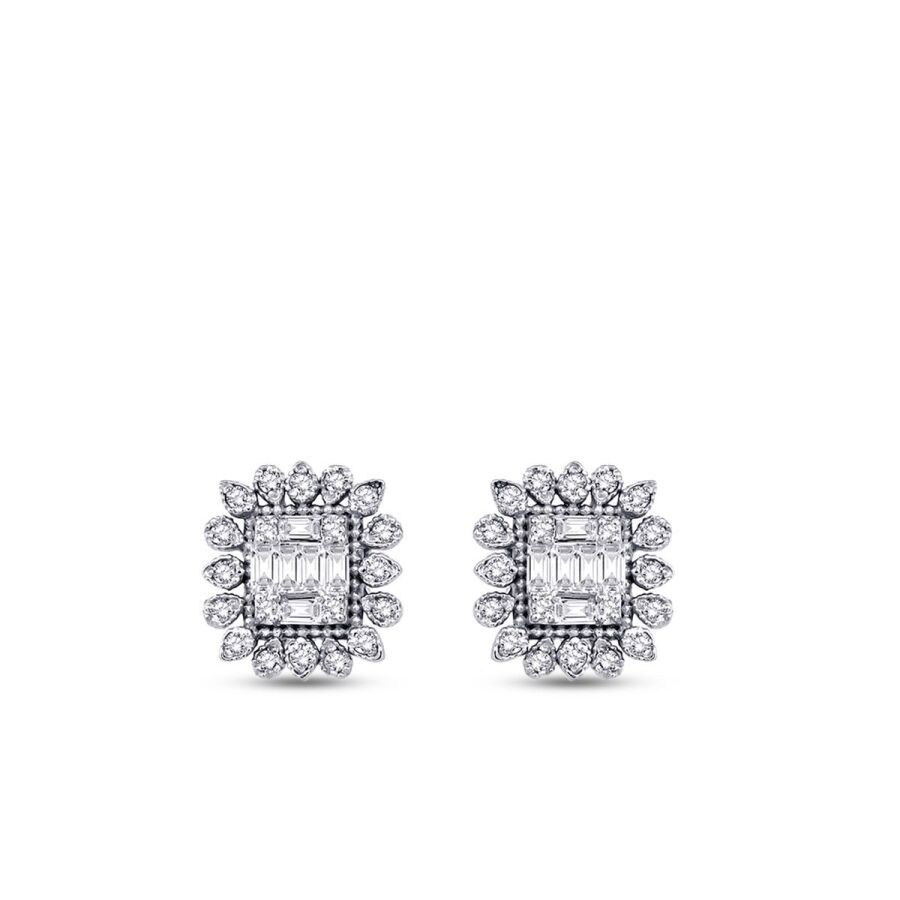 0.23 Carat Diamond Baguette Earrings