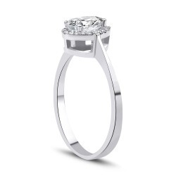 0.90 Carat Diamond White Topaz Ring