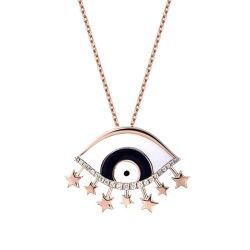 0,11 Karat Diamant Schutzauge Halskette