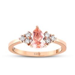 0,77 Karat Diamant Morganit Ring