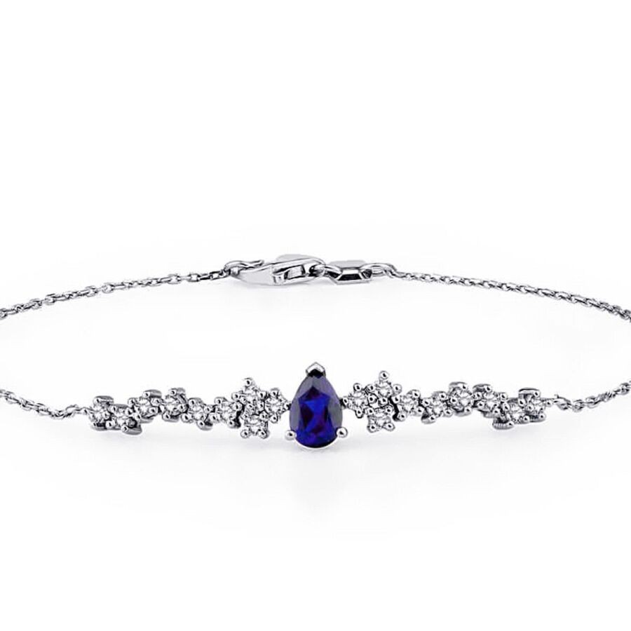 0.71 Carat Diamond Sapphire Bracelet