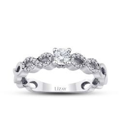 0.43 Carat Diamond Solitaire Infinity Ring