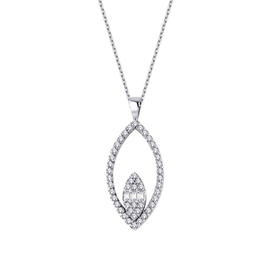 0.27 Carat Diamond Baguette Necklace