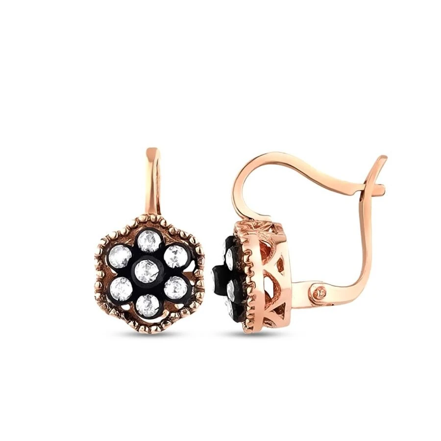 0.39 Carat Diamond Rose Earrings