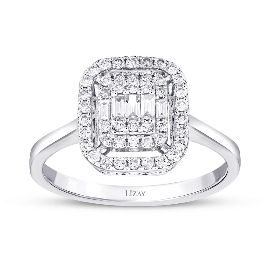 0.18 Carat Diamond Baguette Ring