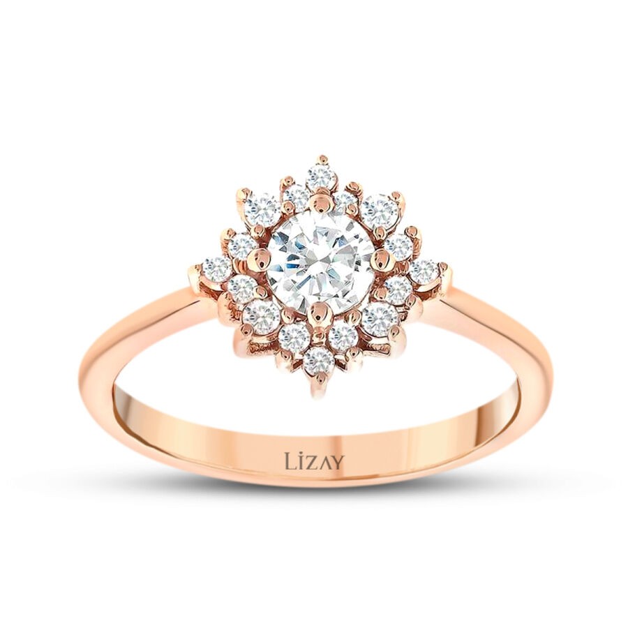 0,57 Karat Diamant Trend Blumenring