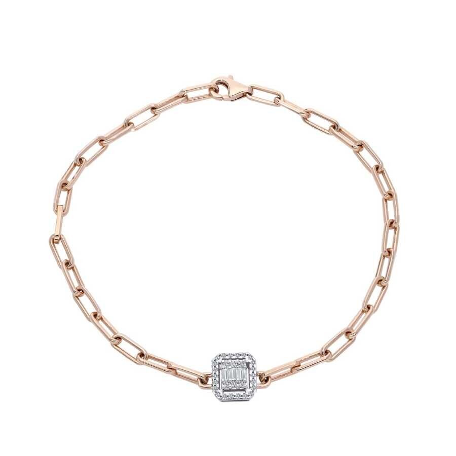 0.17 Carat Diamond Baguette Bangle