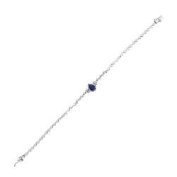 1.29 Carat Diamond Sapphire Bracelet