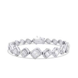 1.66 Carat Diamond Baguette Bracelet