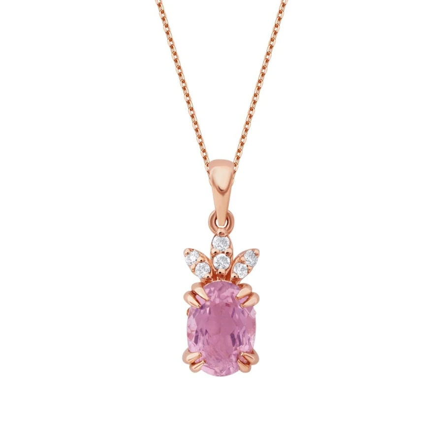 0.86 Carat Diamond Tourmaline Necklace