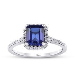 1.20 Carat Diamond Sapphire Ring