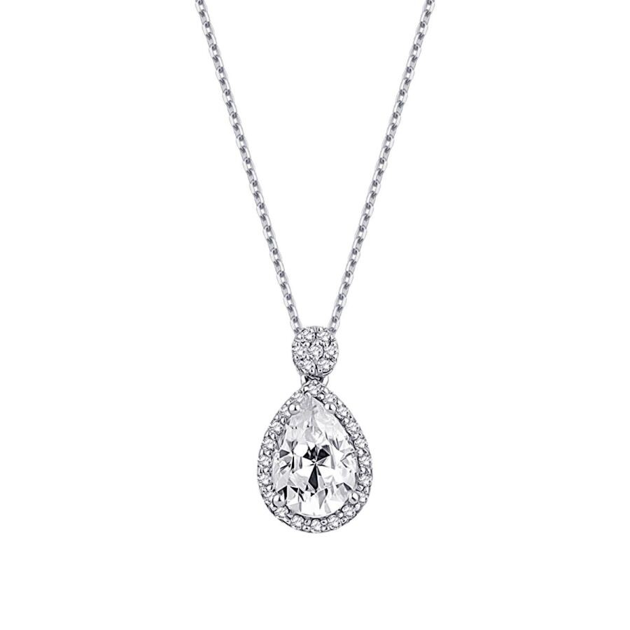 0.88 Carat Diamond White Topaz Necklace