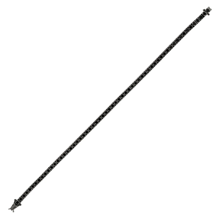 3.37 Carat Black Stone Men's Tennis Bracelet