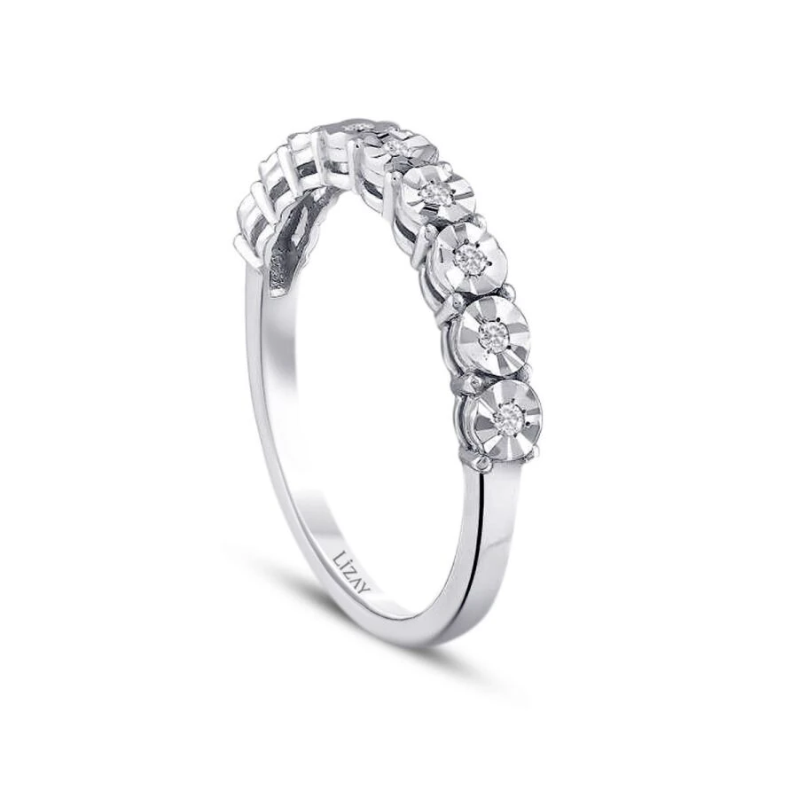 0.08 Carat Diamond-Effect Half-Eternity Ring
