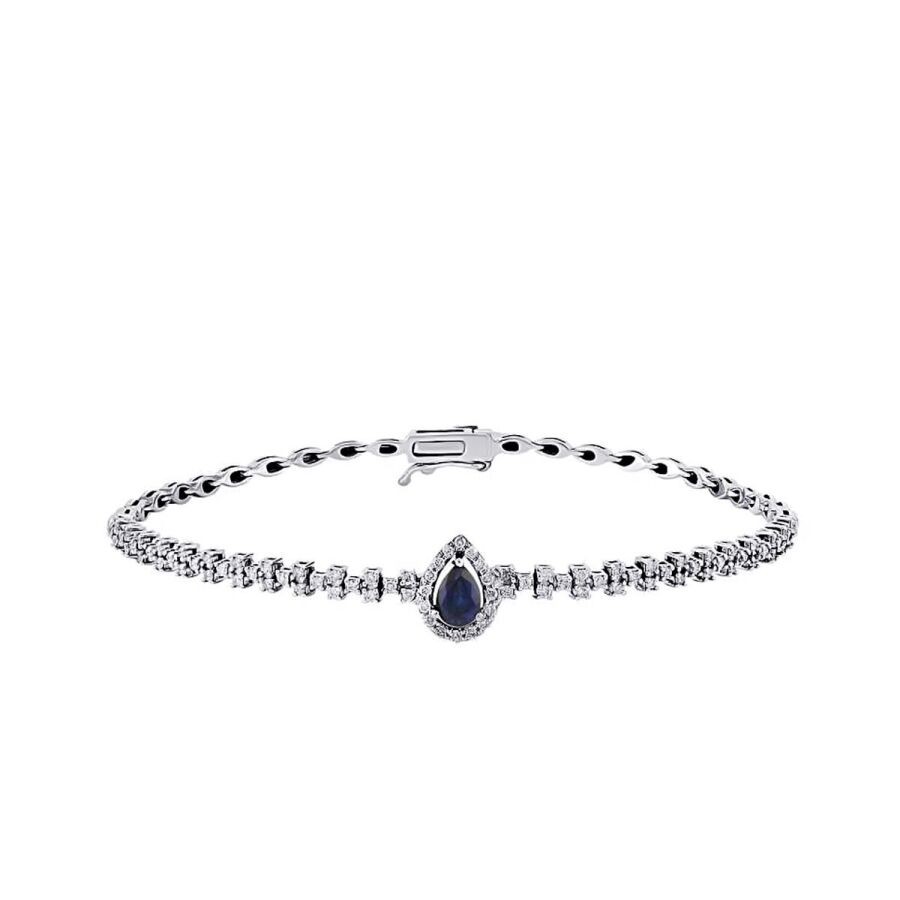 1.50 Carat Diamond Sapphire Bracelet