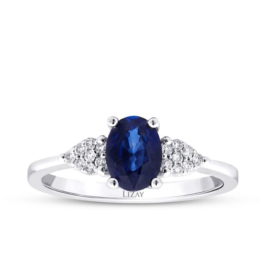 0.94 Carat Diamond Sapphire Ring