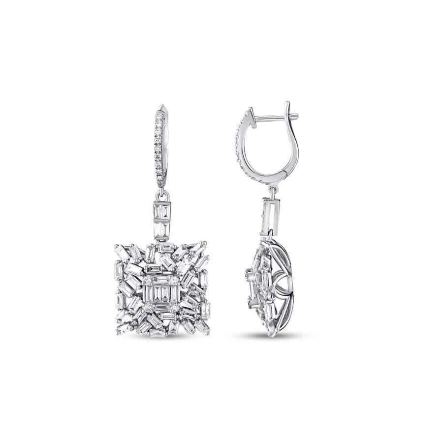 2.65 Carat Diamond Baguette Earrings