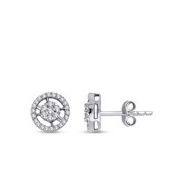 0,34 Karat Diamant Runde Ohrringe