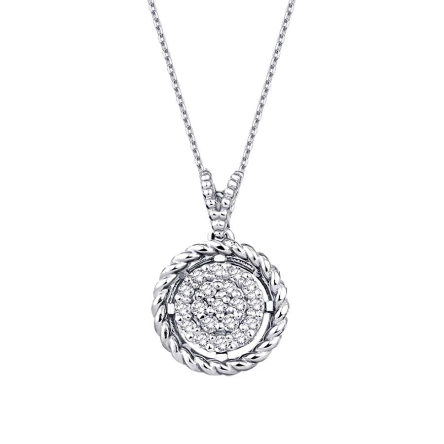 0.17 Carat Diamond Round Necklace
