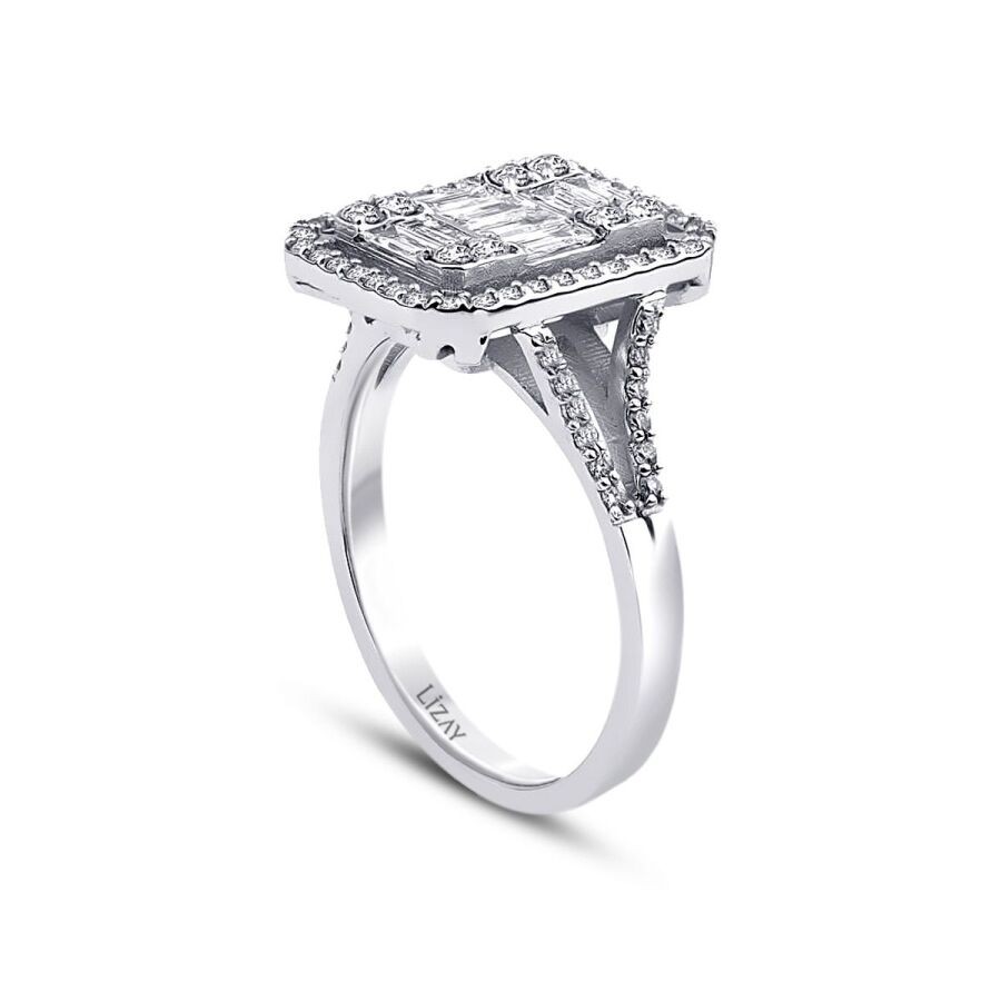 0.85 Carat Diamond Baguette Ring