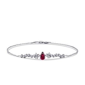 0.87 Carat Diamond Ruby Bracelet