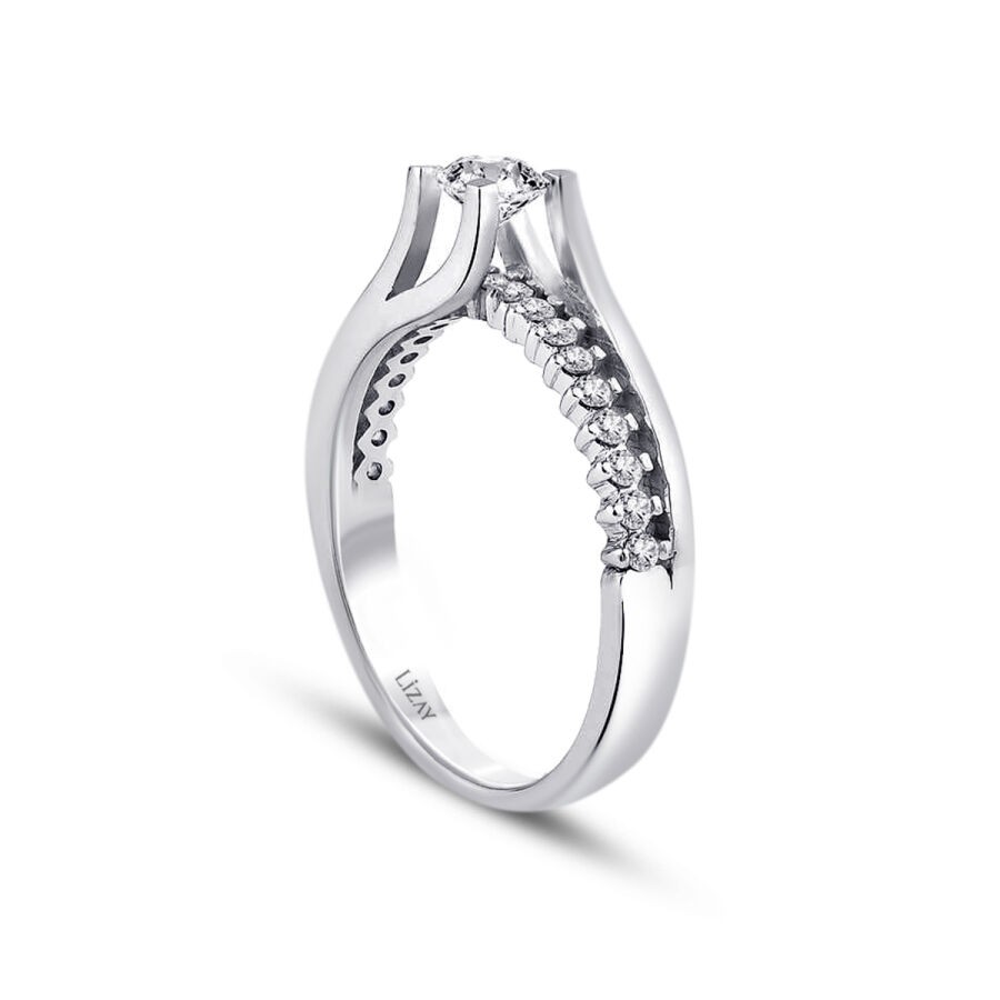 0.45 Carat Diamond Round Solitaire Engagement Ring