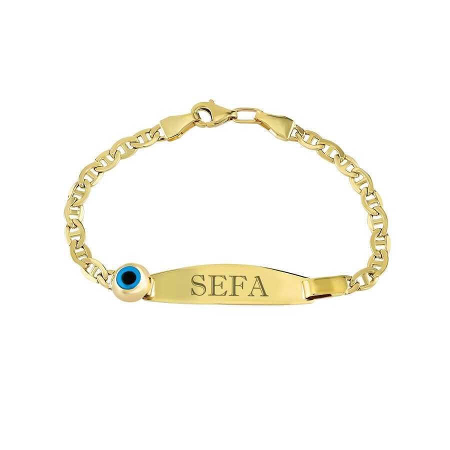 Gold Evil Eye Children's Imprint Bracelet