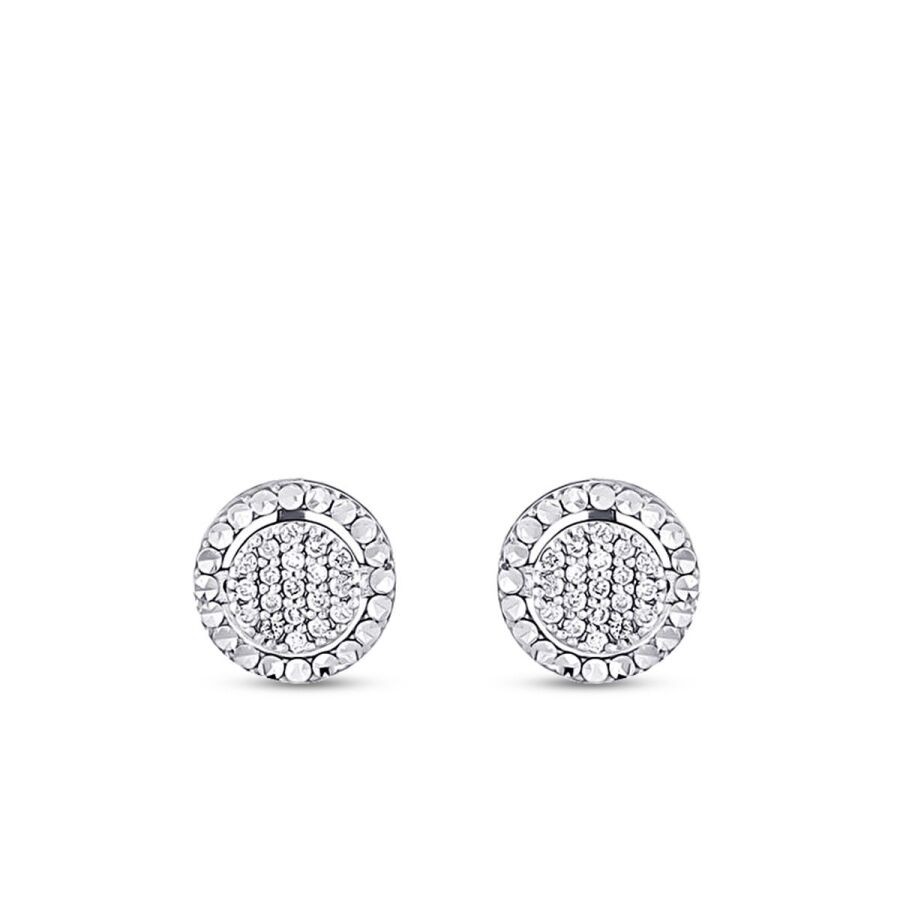 0.18 Carat Diamond Oval Earrings