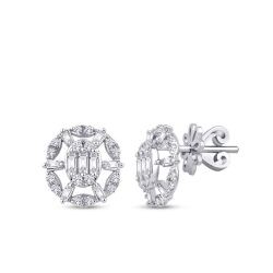 0,46 Karat Diamant Baguette Ohrringe