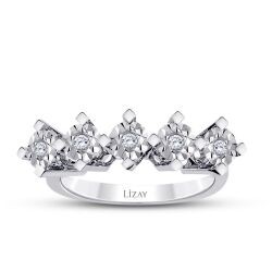 1.00 Carat Diamond-Effect Five-Stone Ring
