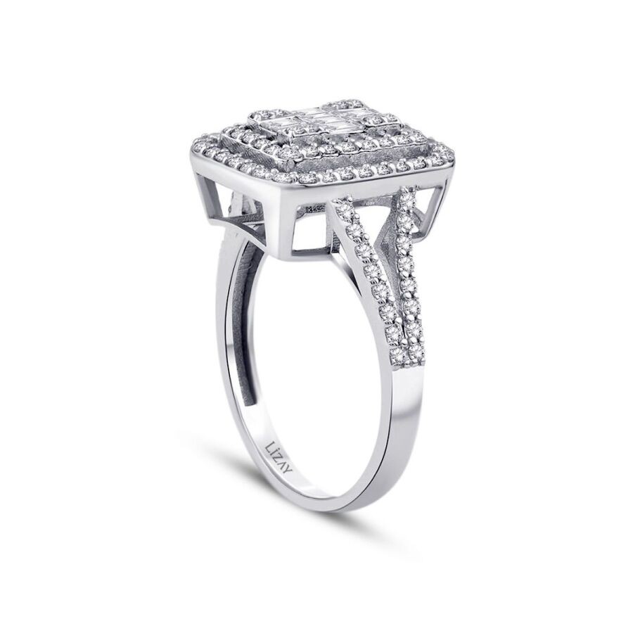 0.68 Carat Diamond Baguette Ring
