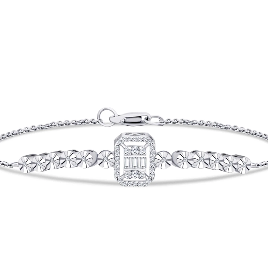 0.17 Carat Diamond Baguette Bracelet