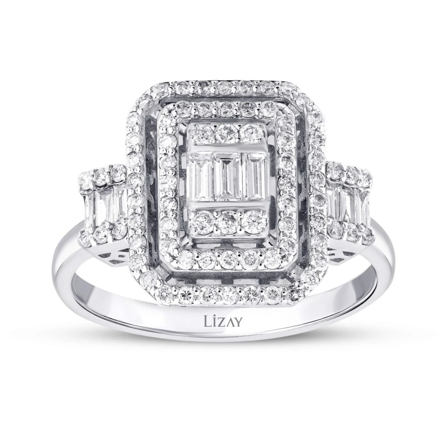 0.77 Carat Diamond Baguette Ring