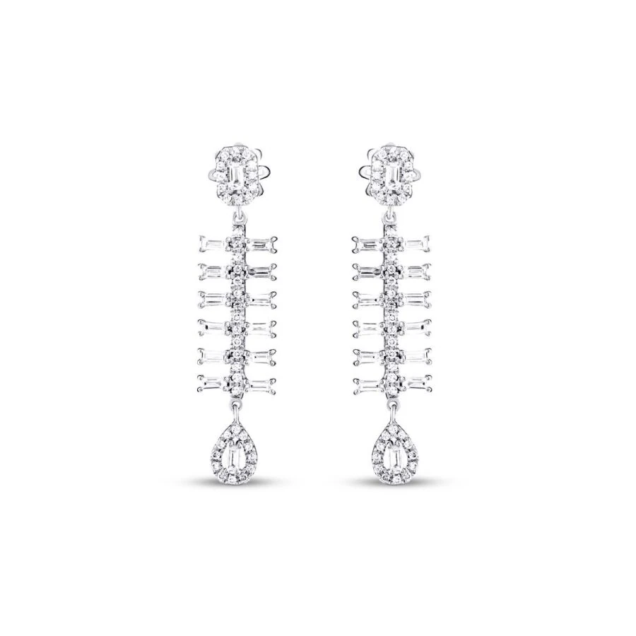 0.98 ct. Diamant Baguette Ohrringe