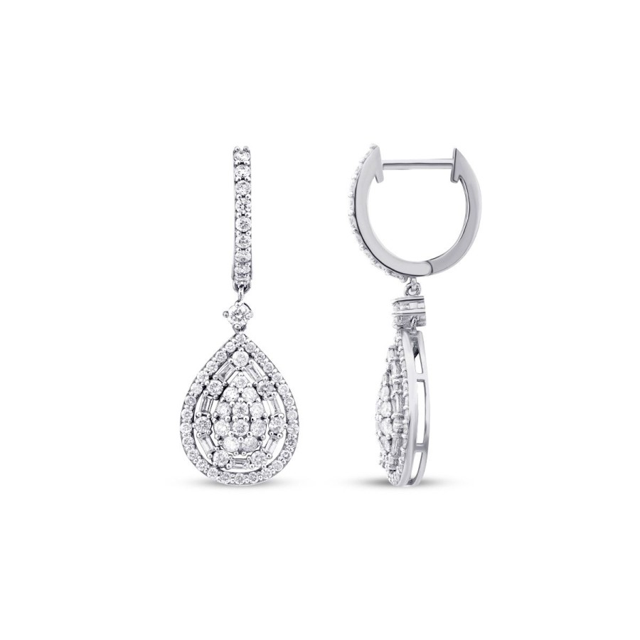 1,39 Karat Diamant Baguette Ohrringe