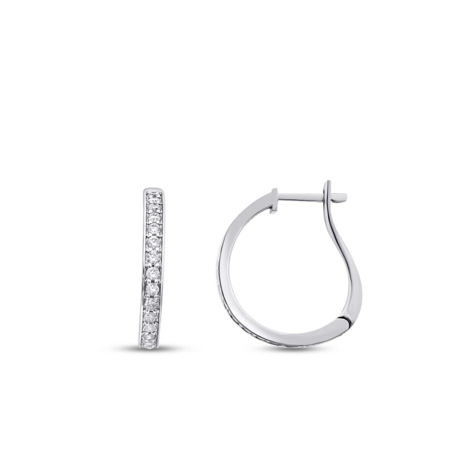 0.71 Carat Diamond Hoop Earrings