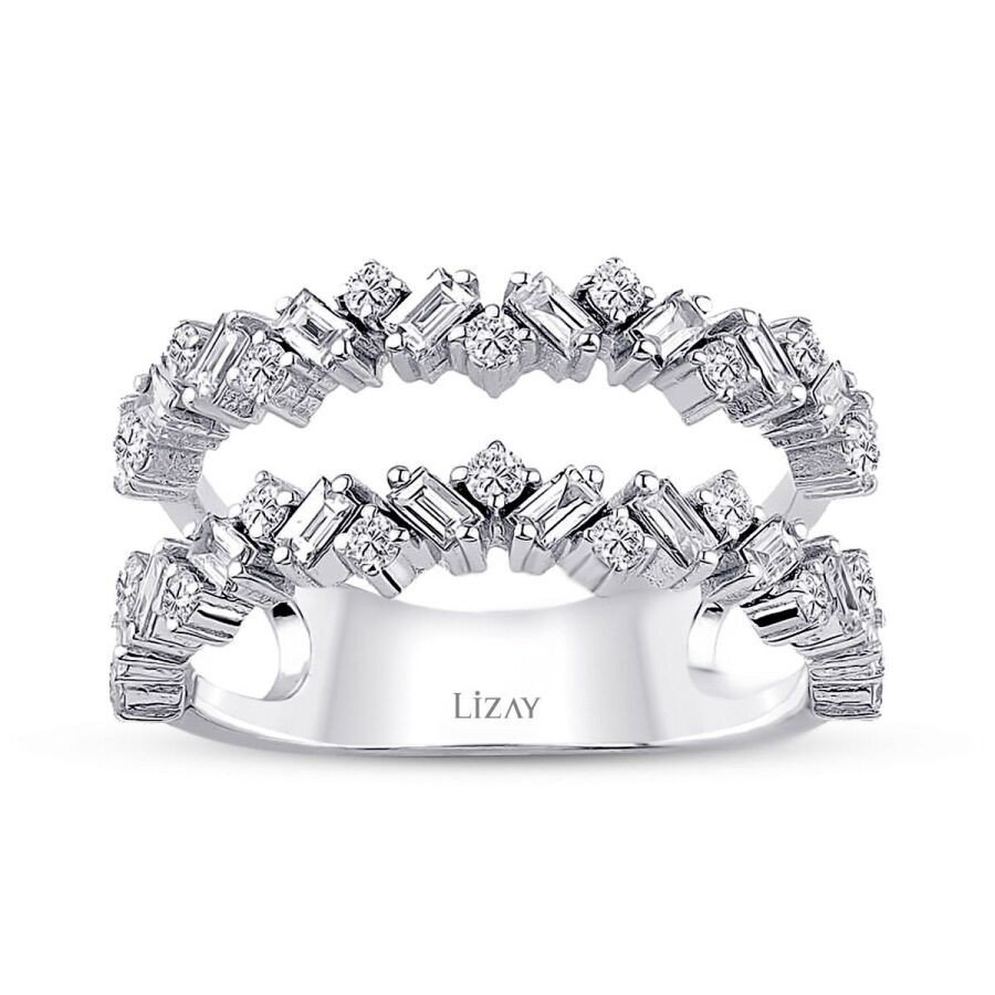 0.93 Carat Diamond Baguette Half-Eternity Ring