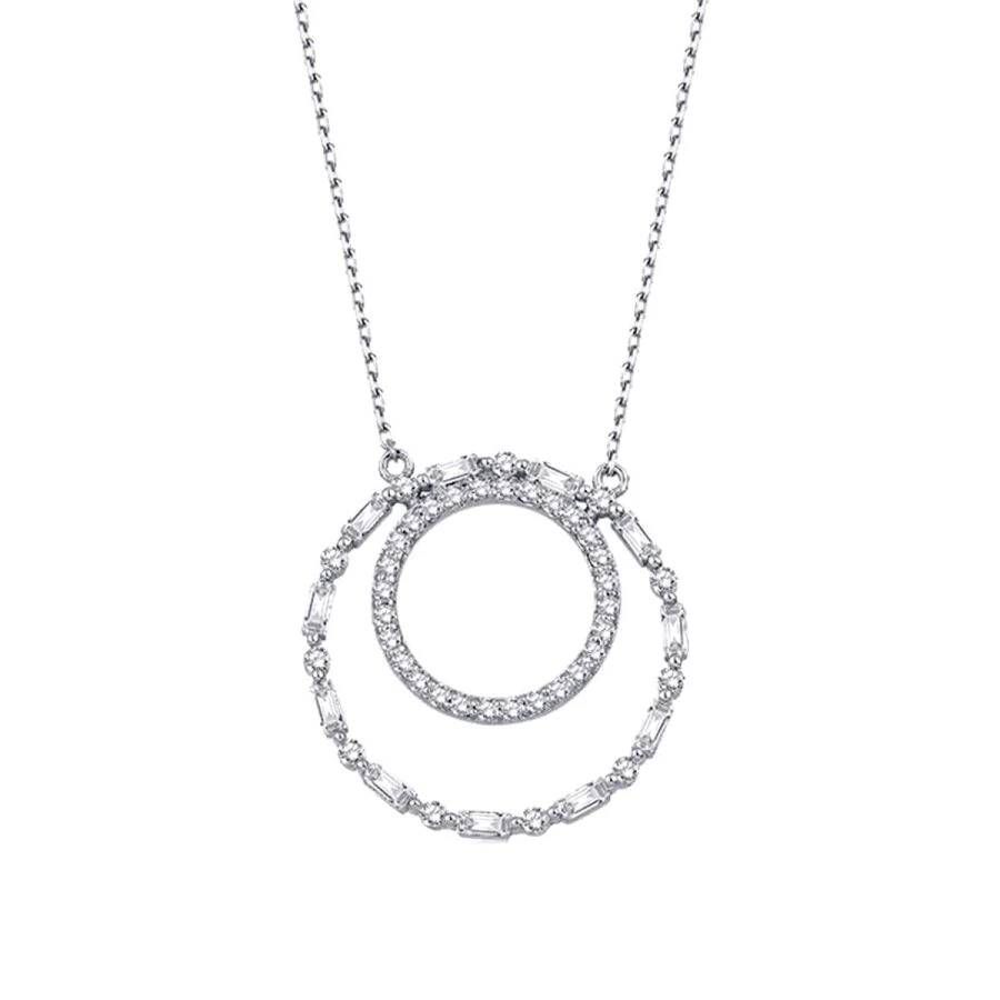 0.66 Carat Diamond Baguette Necklace