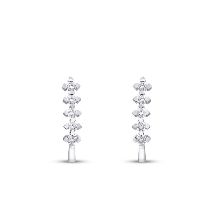0.34 Carat Diamond Five-Stone Earrings