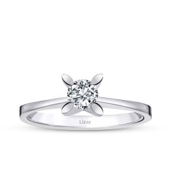 0,30 Karat Diamant Runder Solitär Verlobungsring