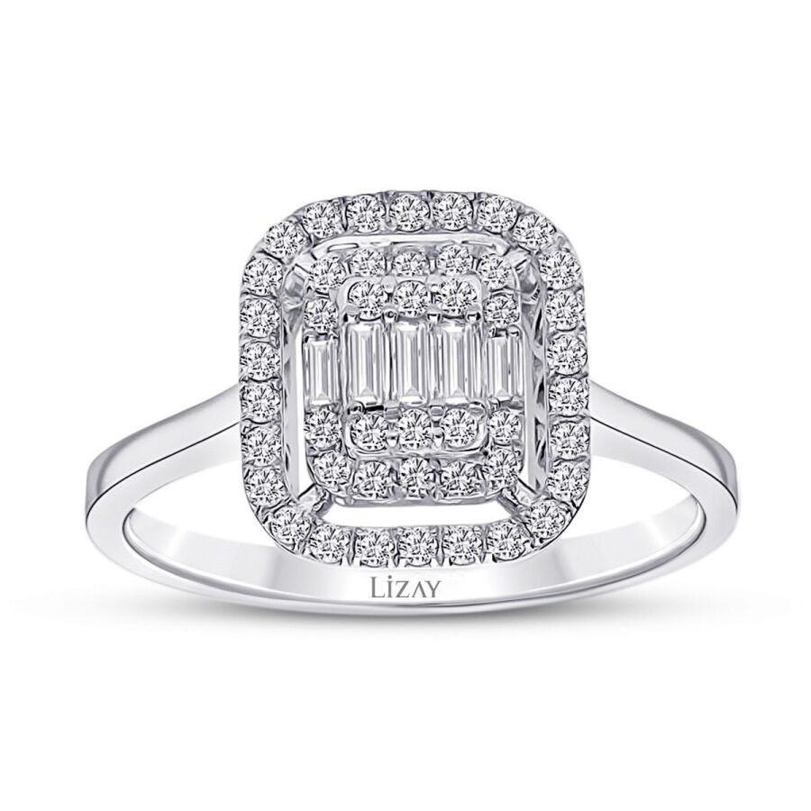 0.18 Carat Diamond Baguette Ring