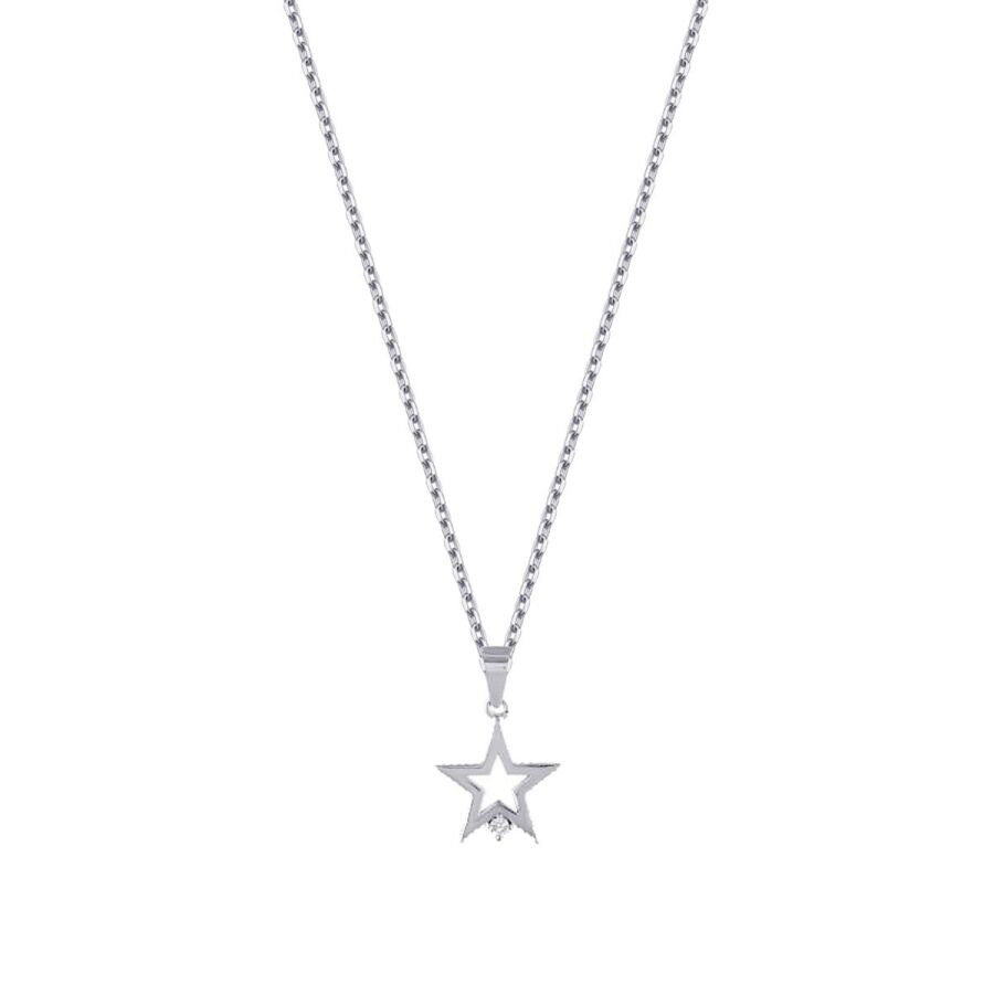 0.01 Carat Diamond Trend Star Necklace