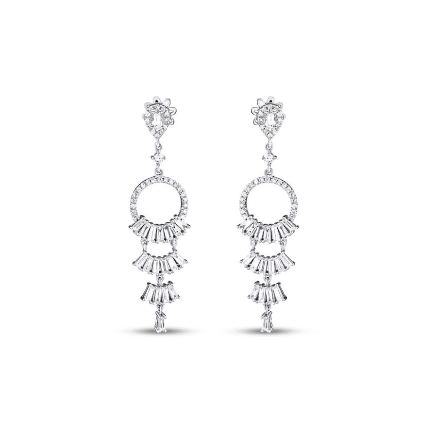 0.99 Carat Diamond Baguette Earrings